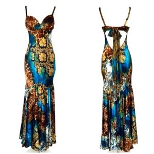 CACHE EVENING LEOPARD DRESS